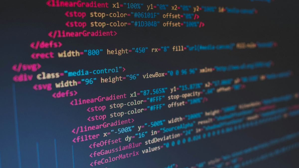 Code on a dark editor screen