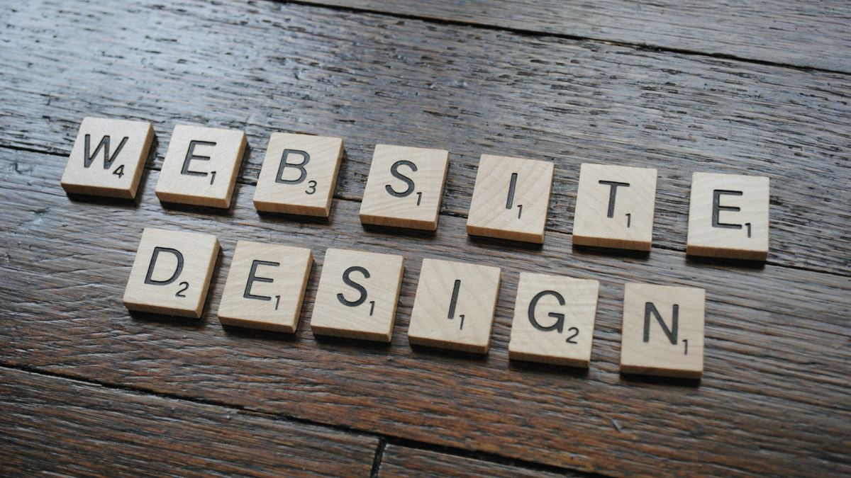 Scrabble tiles spelling website design